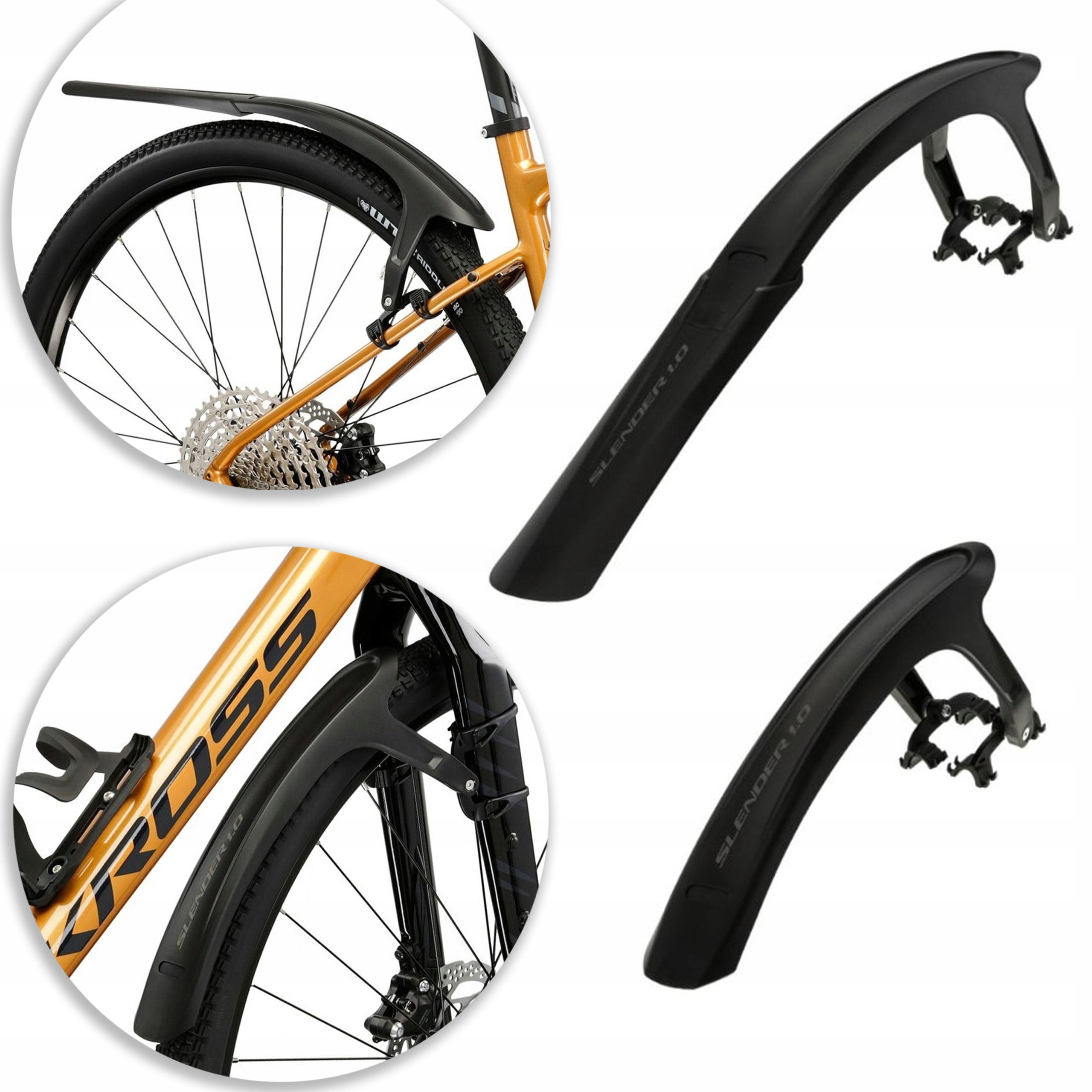 Błotnik rowerowy komplet do Szosy Gravela Kross Slender 1.0 28" Esker