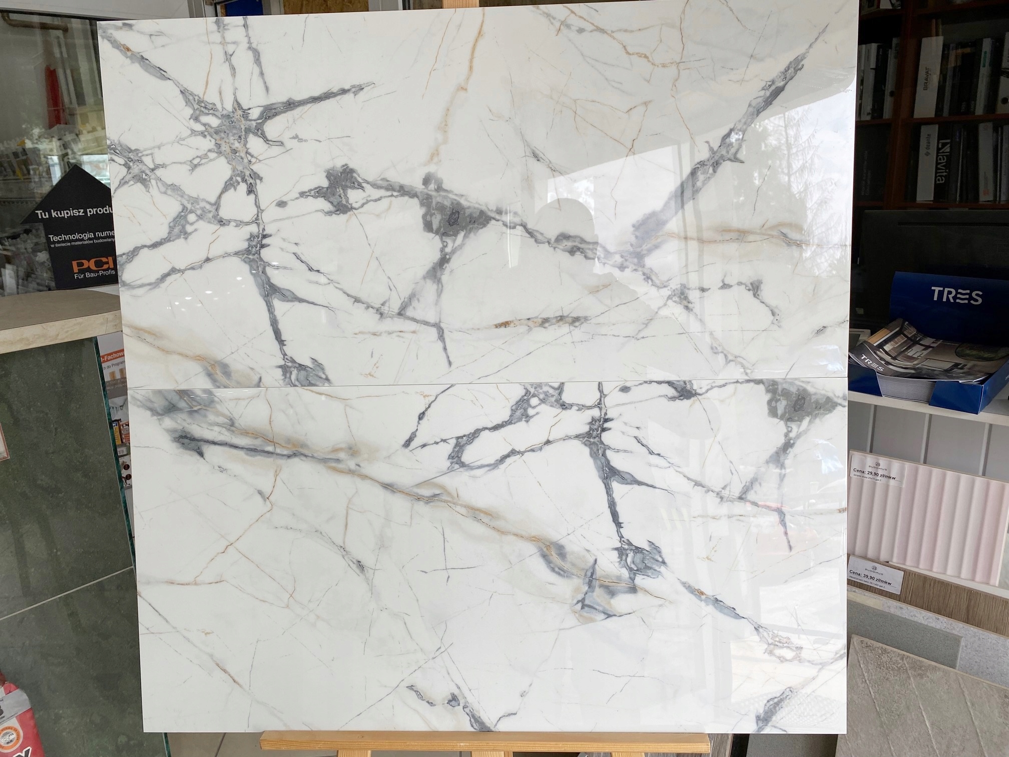 płytka 40x80 poler Marmur Gold połysk Typ gres