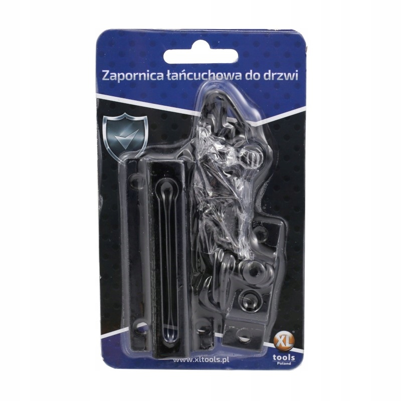 BLOKADA DRZWIOWA ZAPORNICA ZAMKNIĘCIE NA ŁAŃCUCH CZARNA Marka XL-Tools