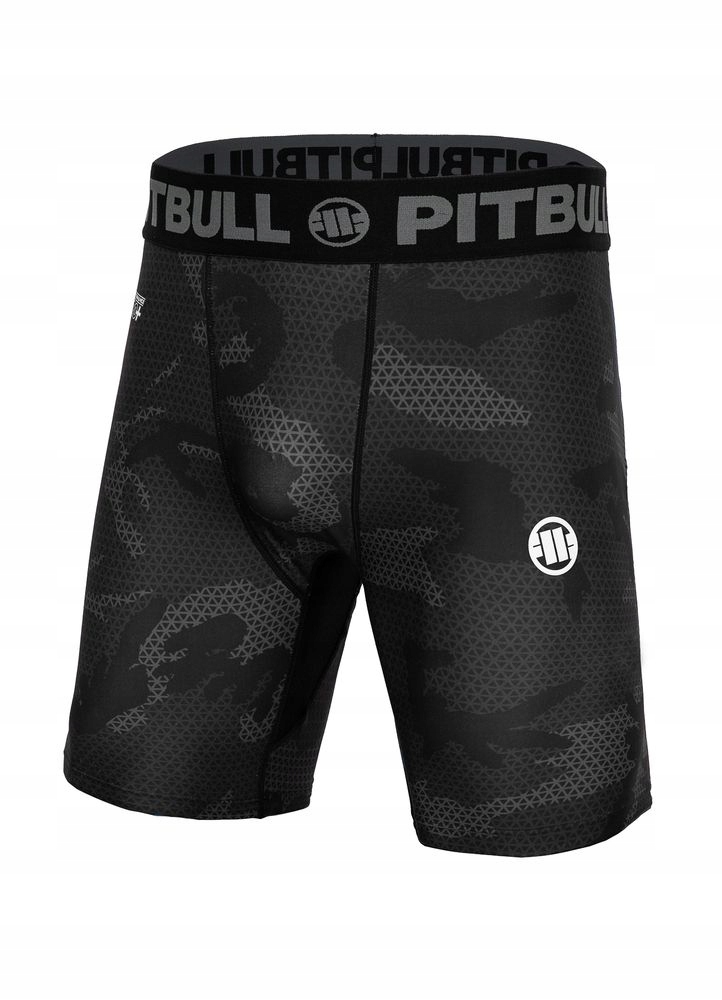 Pitbull Mens Compression Shorts "net Camo 2" spodenki All black camo r. S