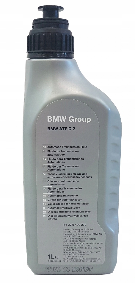 

Bmw olej Bmw Atf D 2 1L 81229400272