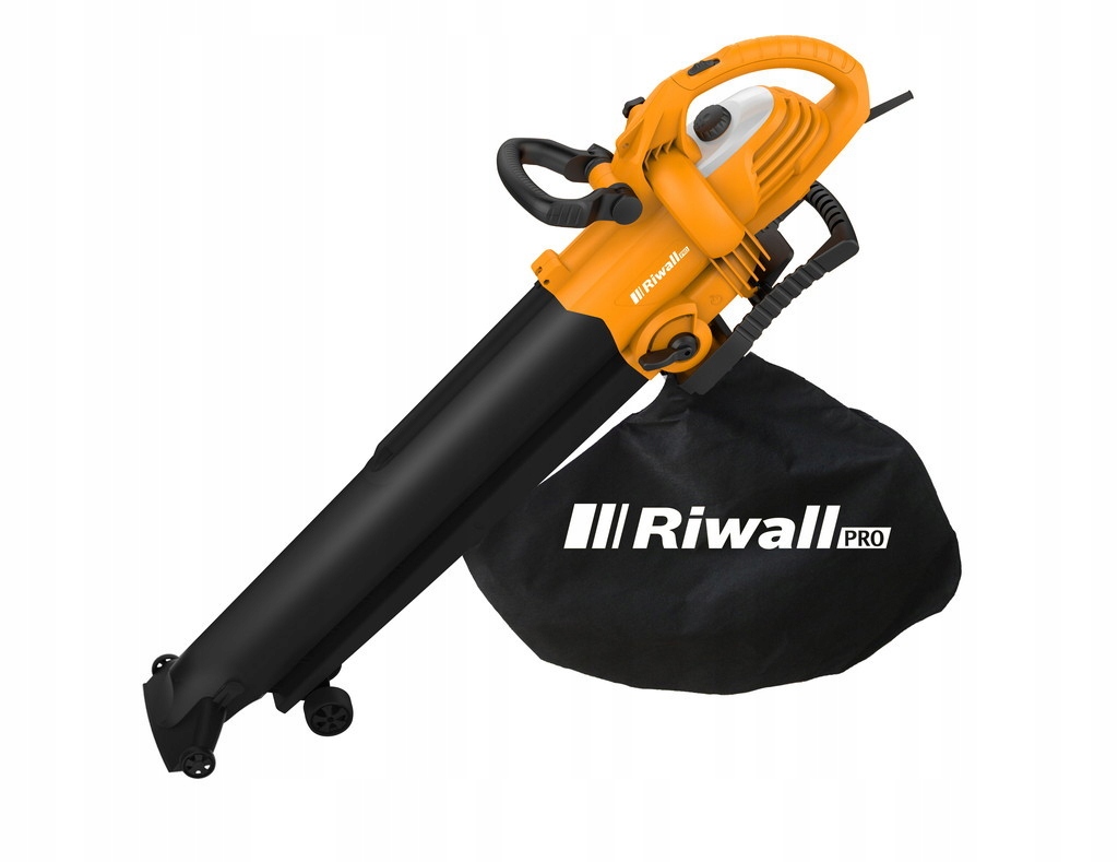 DMUCHAWA RIWALL PRO REBV3000 DO LIŚCI METALOWY NÓŻ 3700W MOCNA WICHURA Wydajność 55 m3/min
