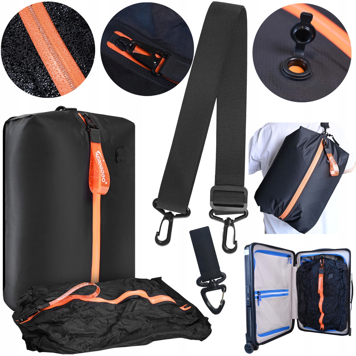 Cestovní taška Vakuová voděodolná Vakuová Taška na rameno 20L Aerogogo