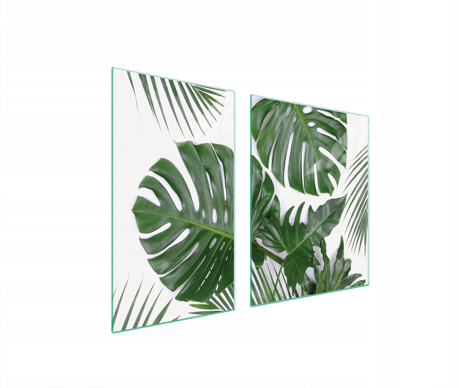 Skleněná Deska A Krájecí Deska 100x52 Monstera Tvrzené Sklo