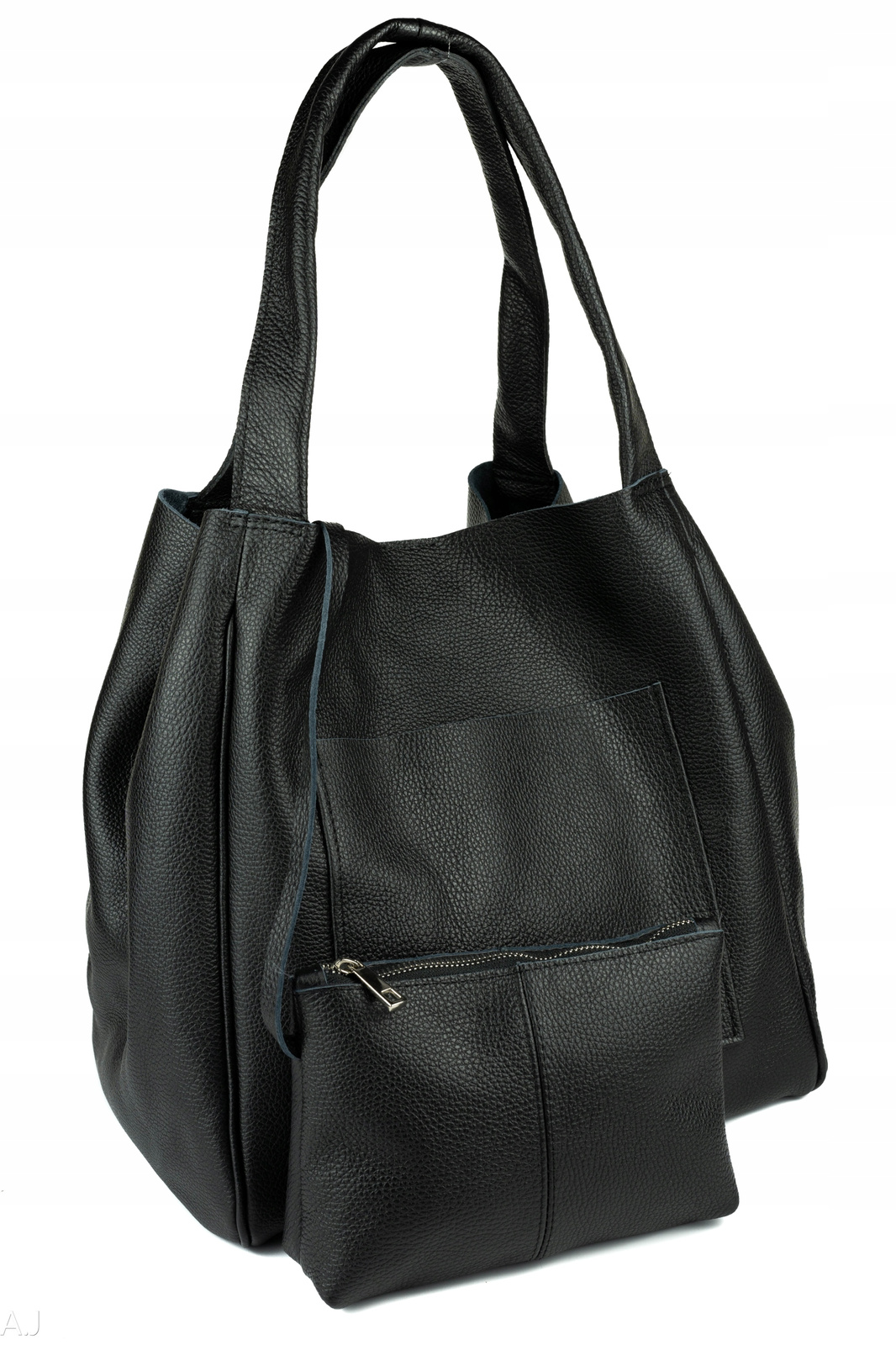 Dámská kožená taška velká, prostorná, módní taška z polské lícové kůže