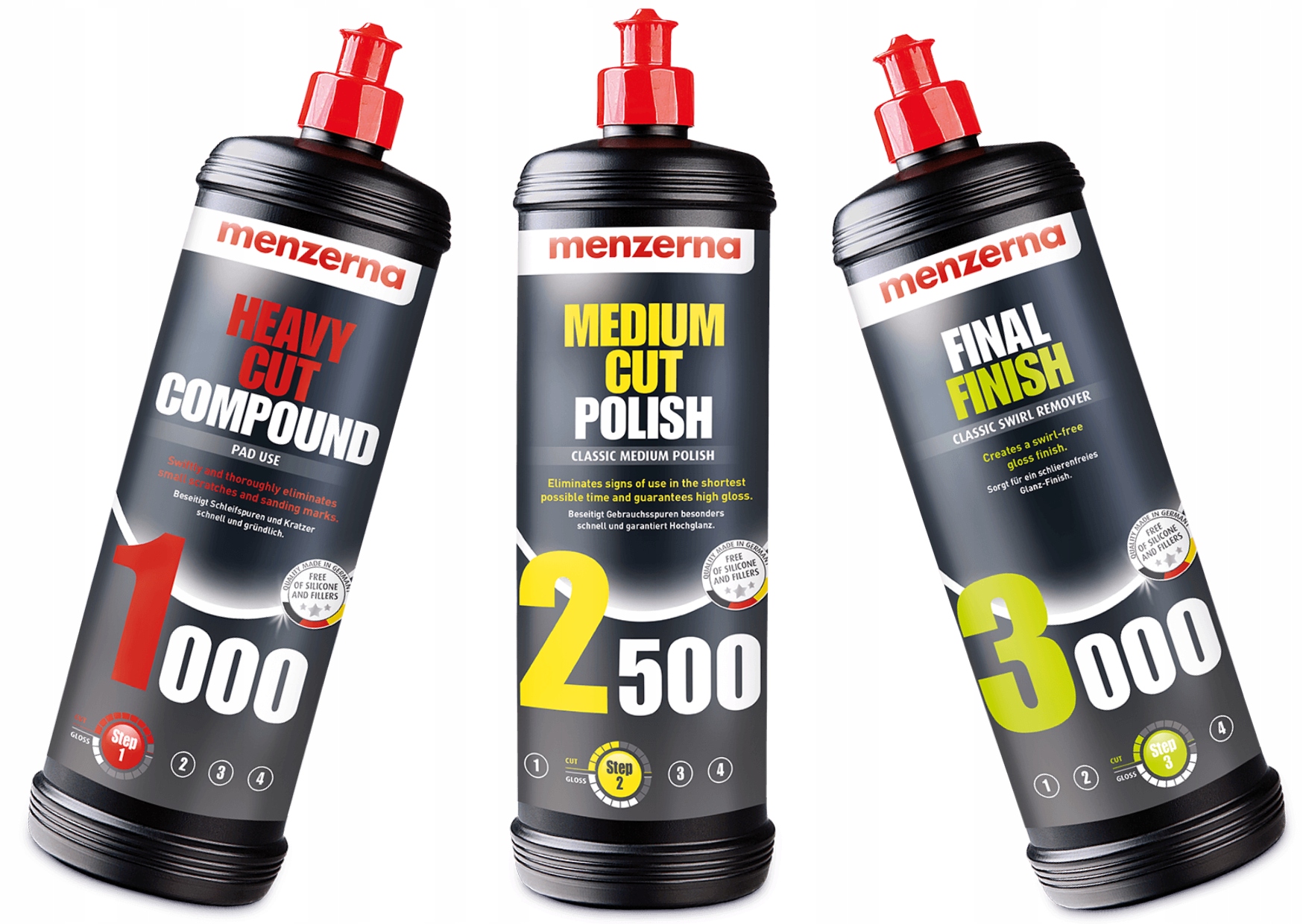 

Zestaw Past Polerskich Menzerna 1000 2500 3000