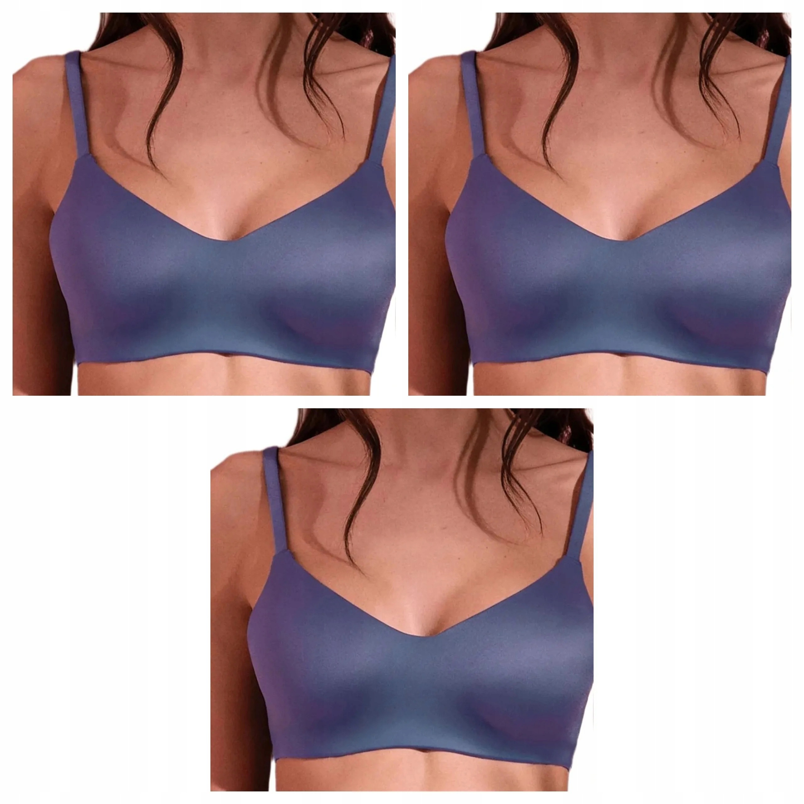 3 ks Podprsenka Lormar Active Ultrashine z mikrovlákna jeans Xs