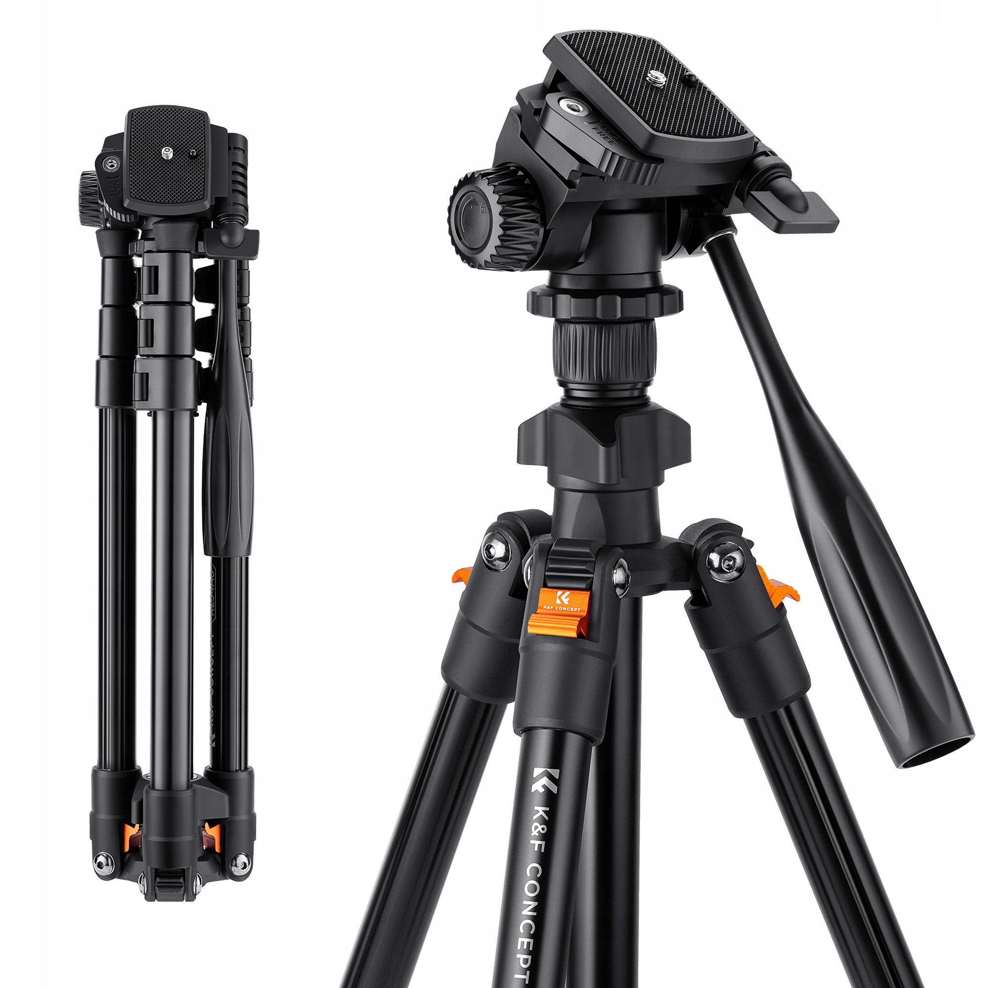 K&f Tripod Stativ K234A0 Pro Fotoaparát 177 CM S Držákem Na Telefon