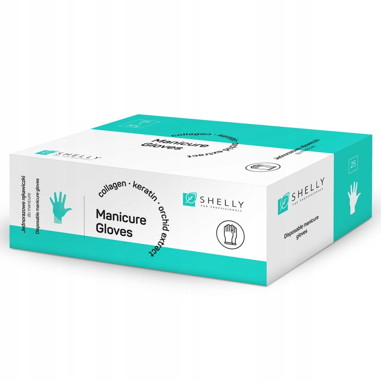 Maska na ruce na manikúru Shelly, sada 25 ks jednorázových rukavic