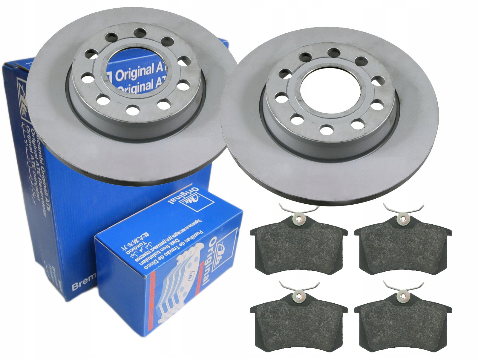 Диски колодки ATE задний AUDI A4 B6 B7 255MM