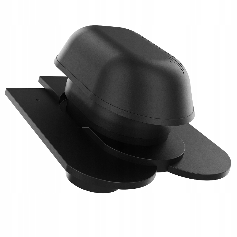 Větrací komín fi150 kaprařina s krajkou Černá