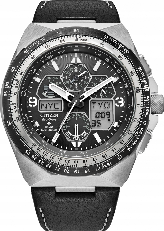 Zegarek męski Citizen JY8149-05E czarny sportowy lotnicze