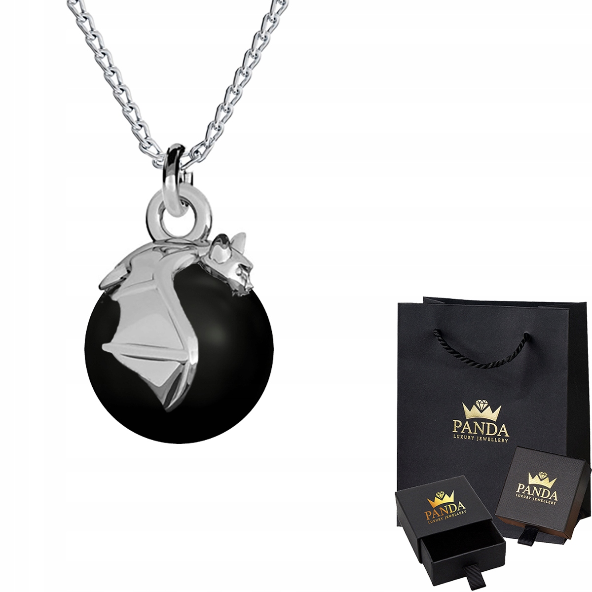 

Naszyjnik Nietoperz Perła Swarovski Srebro 925