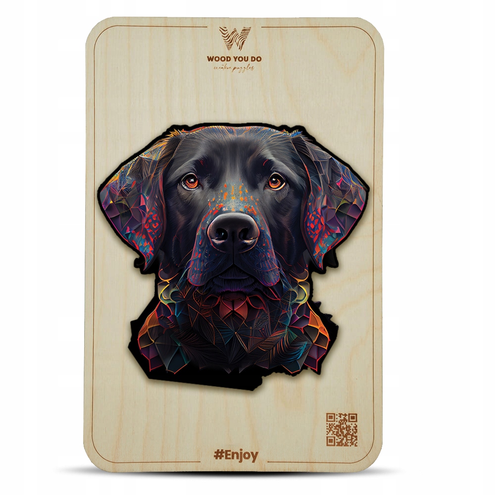 Puzzle drewniane PIES Labrador 100 elementów M Marka WOOD YOU DO