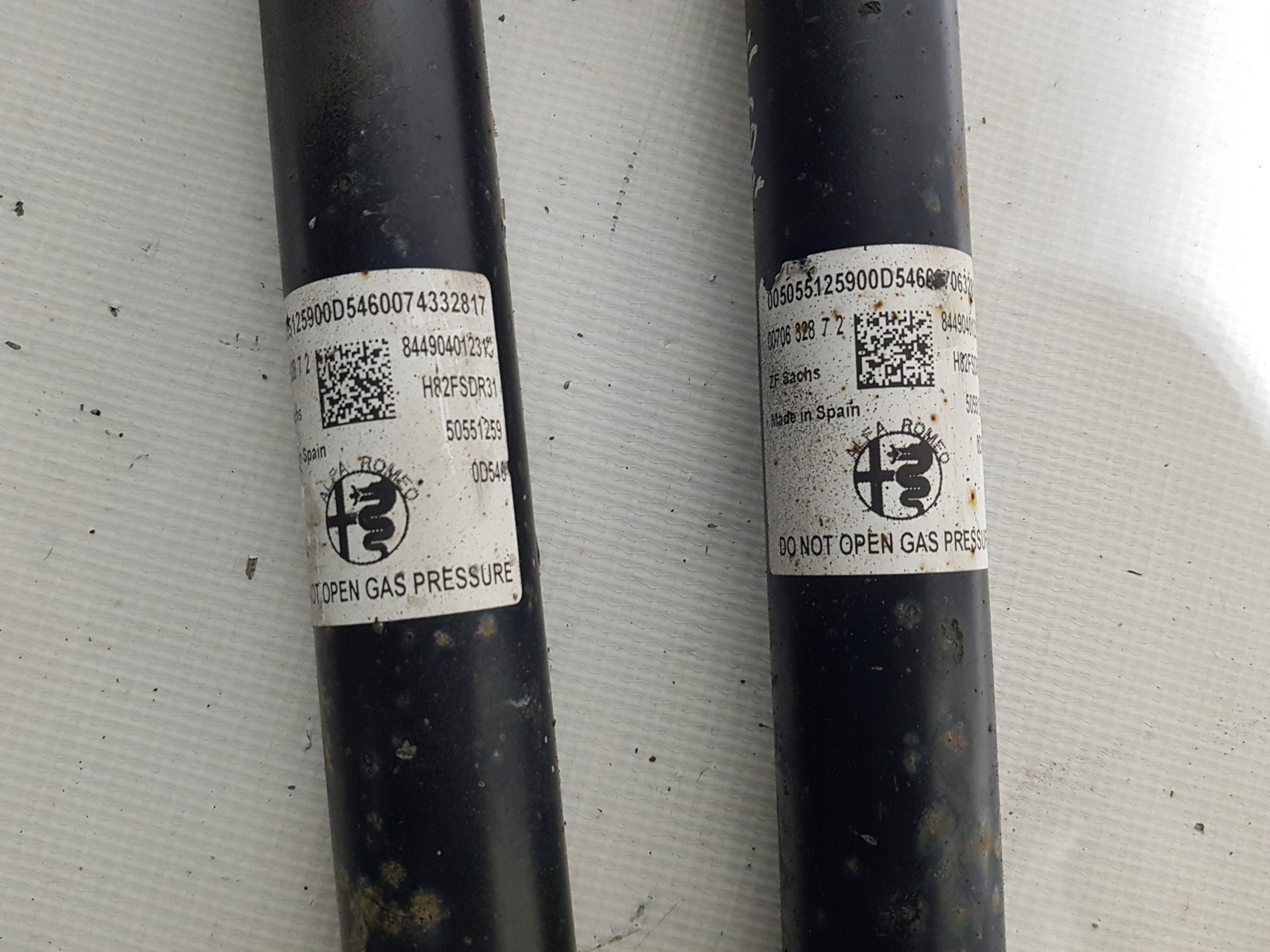 shock absorbers rear part rear left right KOMPLET ALFA ROMEO STELVIO