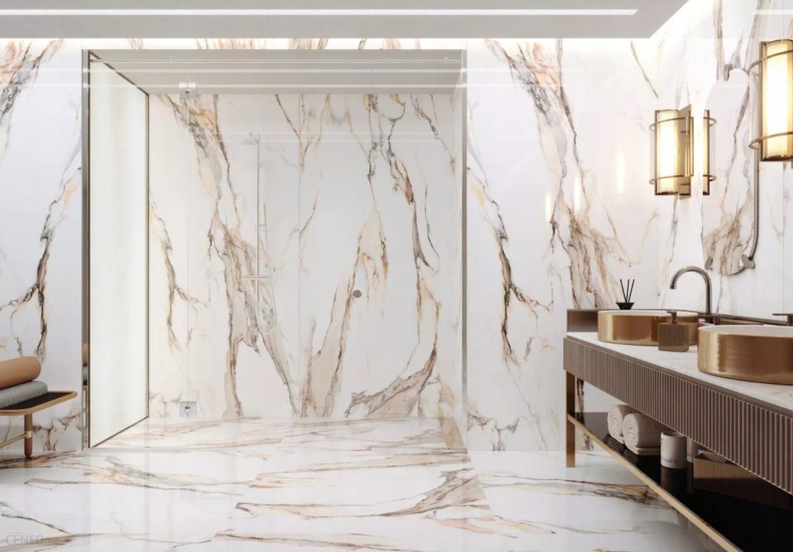 Płytki wielkoformatowe 280x120 BIAŁY MARMUR POLER Długość 280 cm