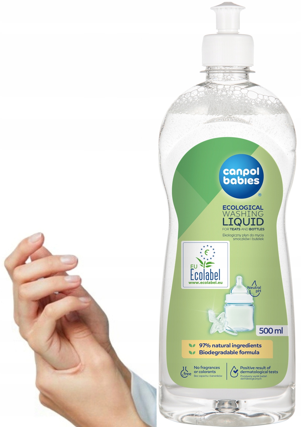 CANPOL EKOLOGICZNY PŁYN DO MYCIA BUTELEK I SMOCZKÓW 500ml 1/500