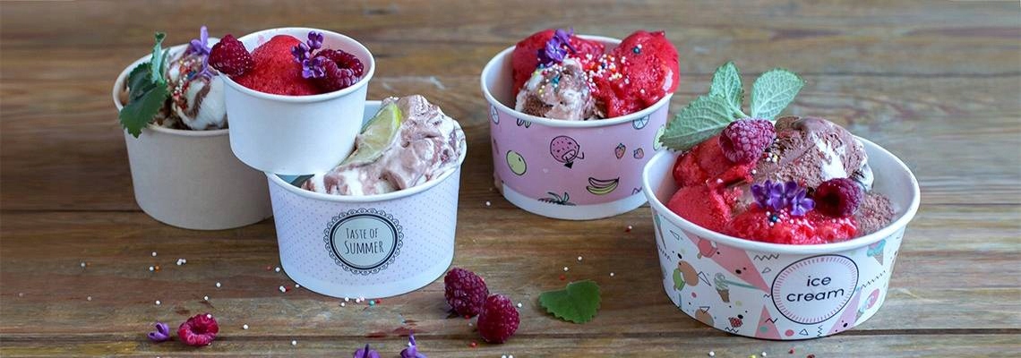 Miska miseczka pojemnik papierowy na lody 130ml Kod producenta 31180