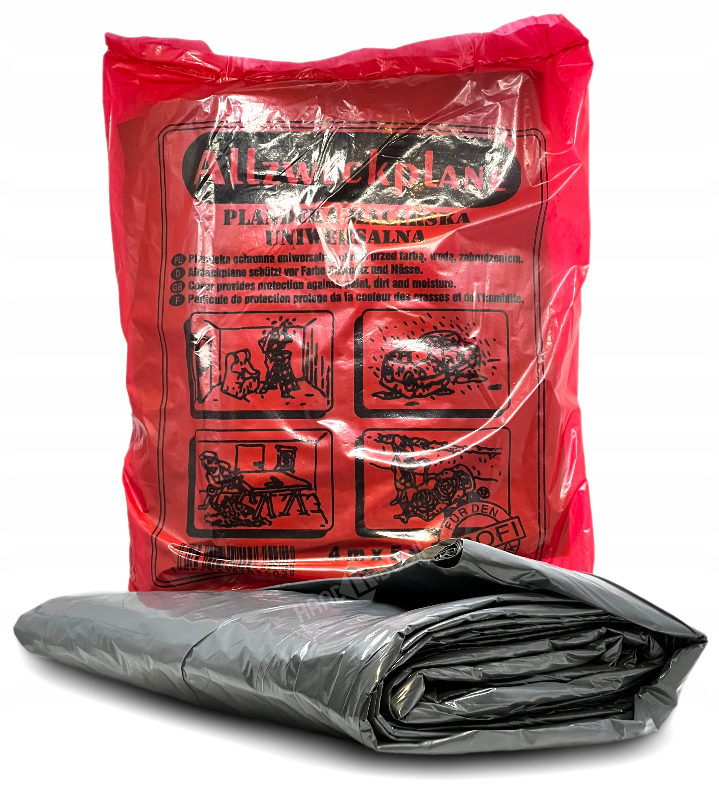 FOLIA MALARSKA GRUBA BUDOWLANA 4x5M EXTRA OCHRONNA Marka Allzwecklplane