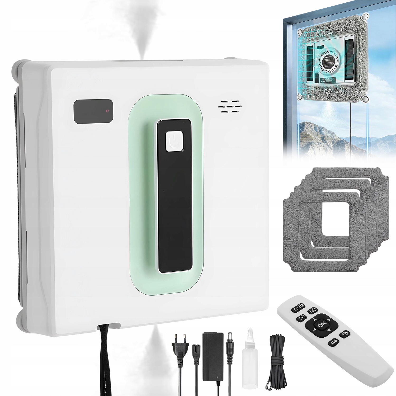 Robot Do Okien Szyb Luster Myjka Inteligentna Spryskiwacz Tryb Auto Manual