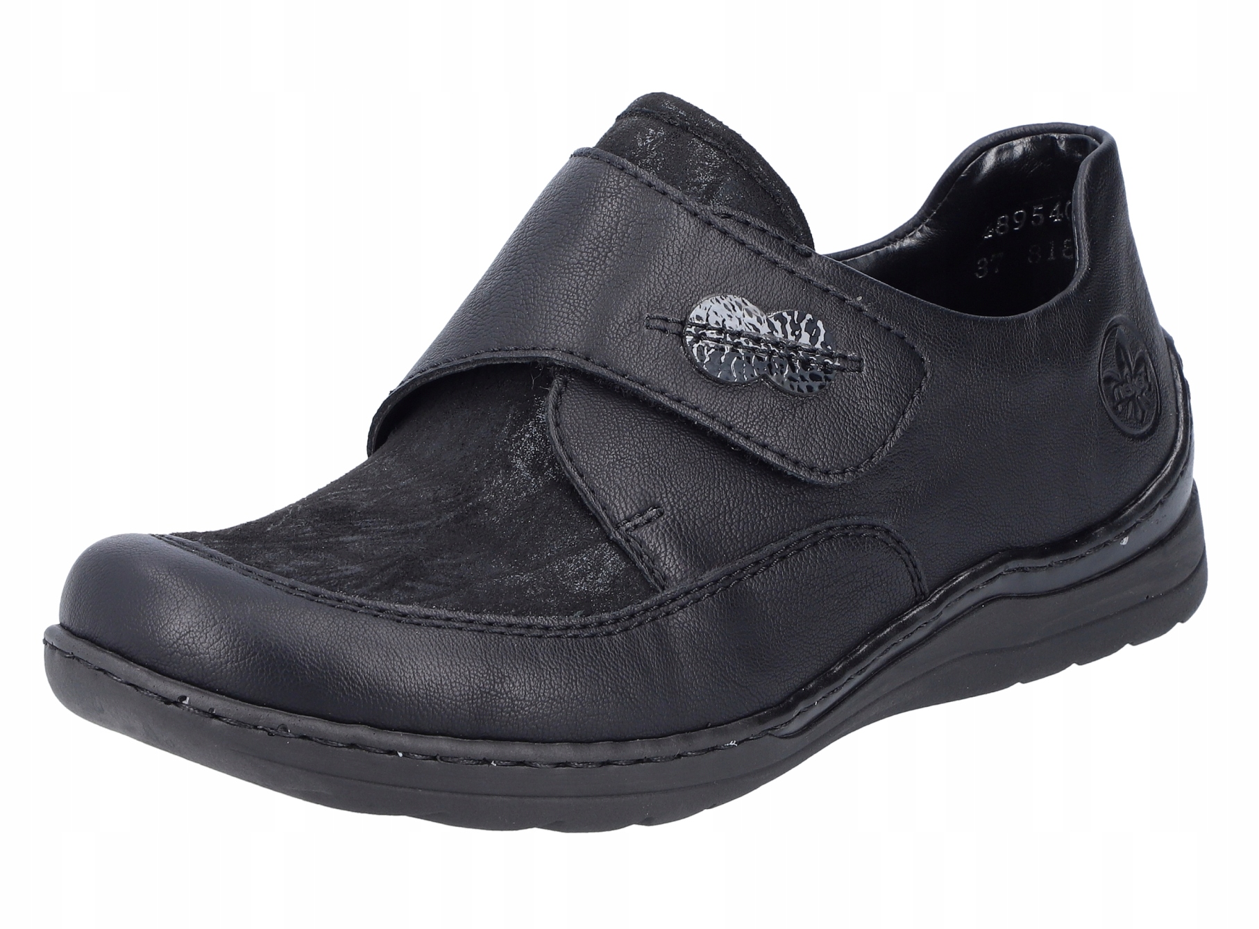 Rieker 48954-00 vel.36 černé dámské polobotky na suchý zip