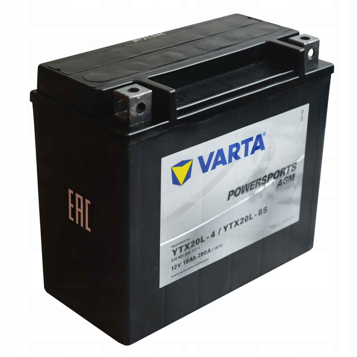 VARTA YTX20L-BS 18AH p + запущений