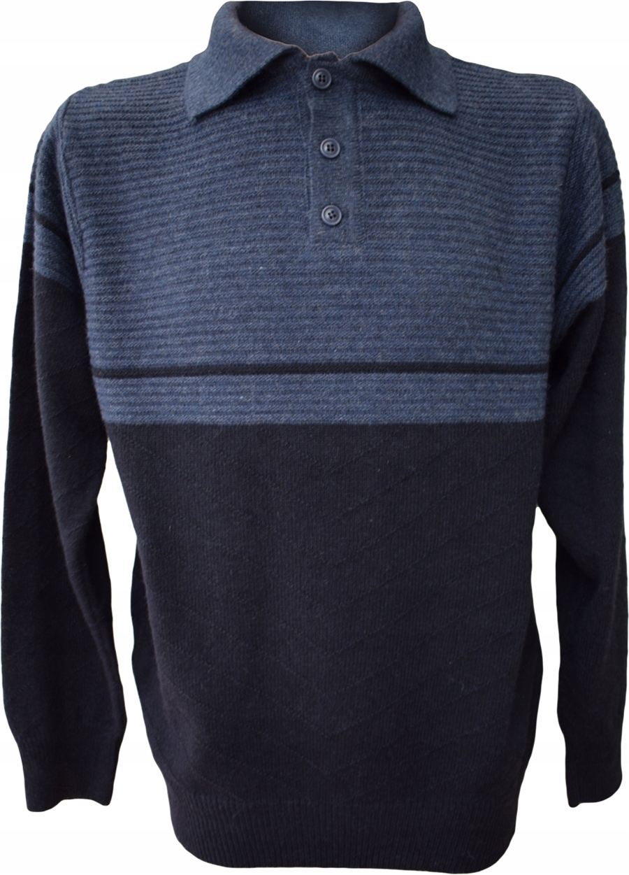 

04 Sweter Polo Z Długim Rękawem Bluza Roz. L