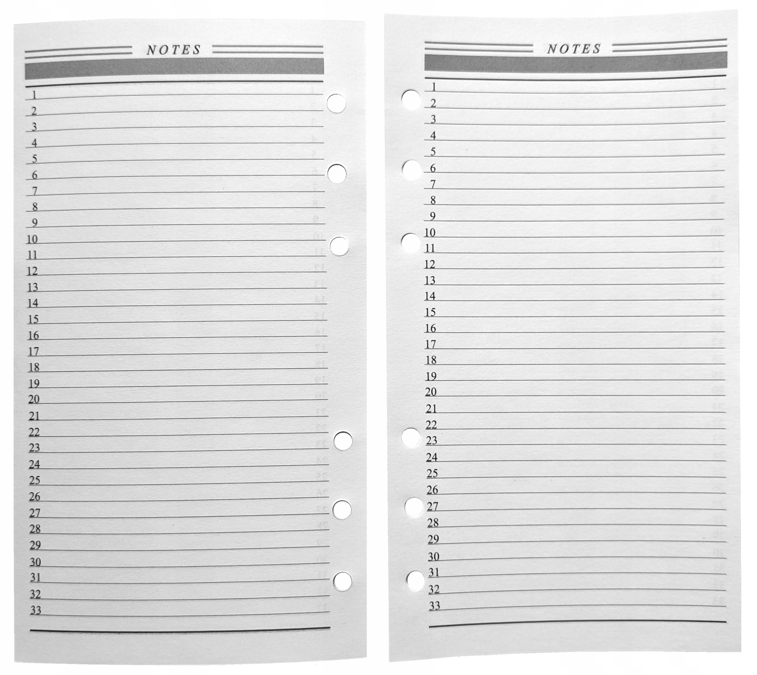 Wkład A6 Notes Dodatkowy do organizera 9,5x17cm "notes"