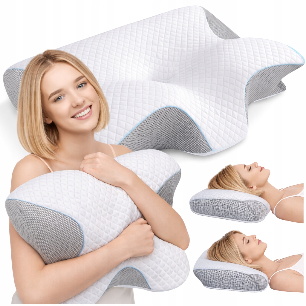 Poduszka Ortopedyczna Do Spania Na Plecach Brzuchu Boku Pianka 60x14x40