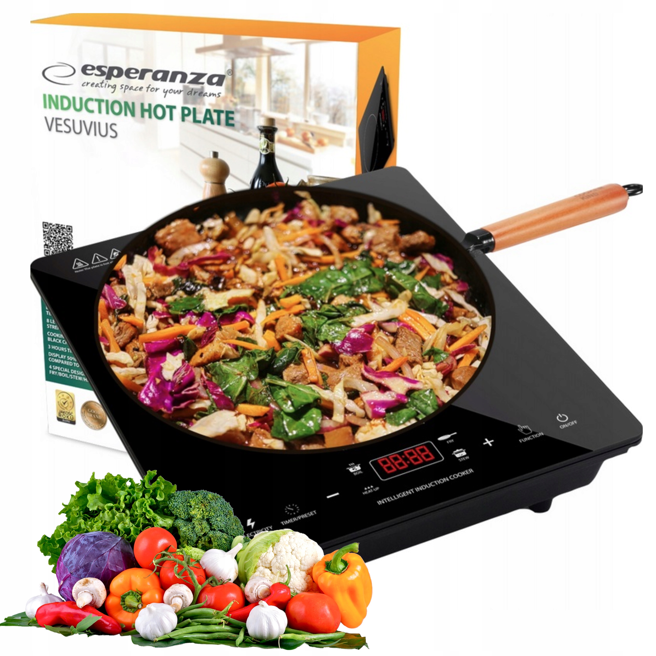 Płyta Indukcyjna kuchenka elektryczna Duża 28x33cm