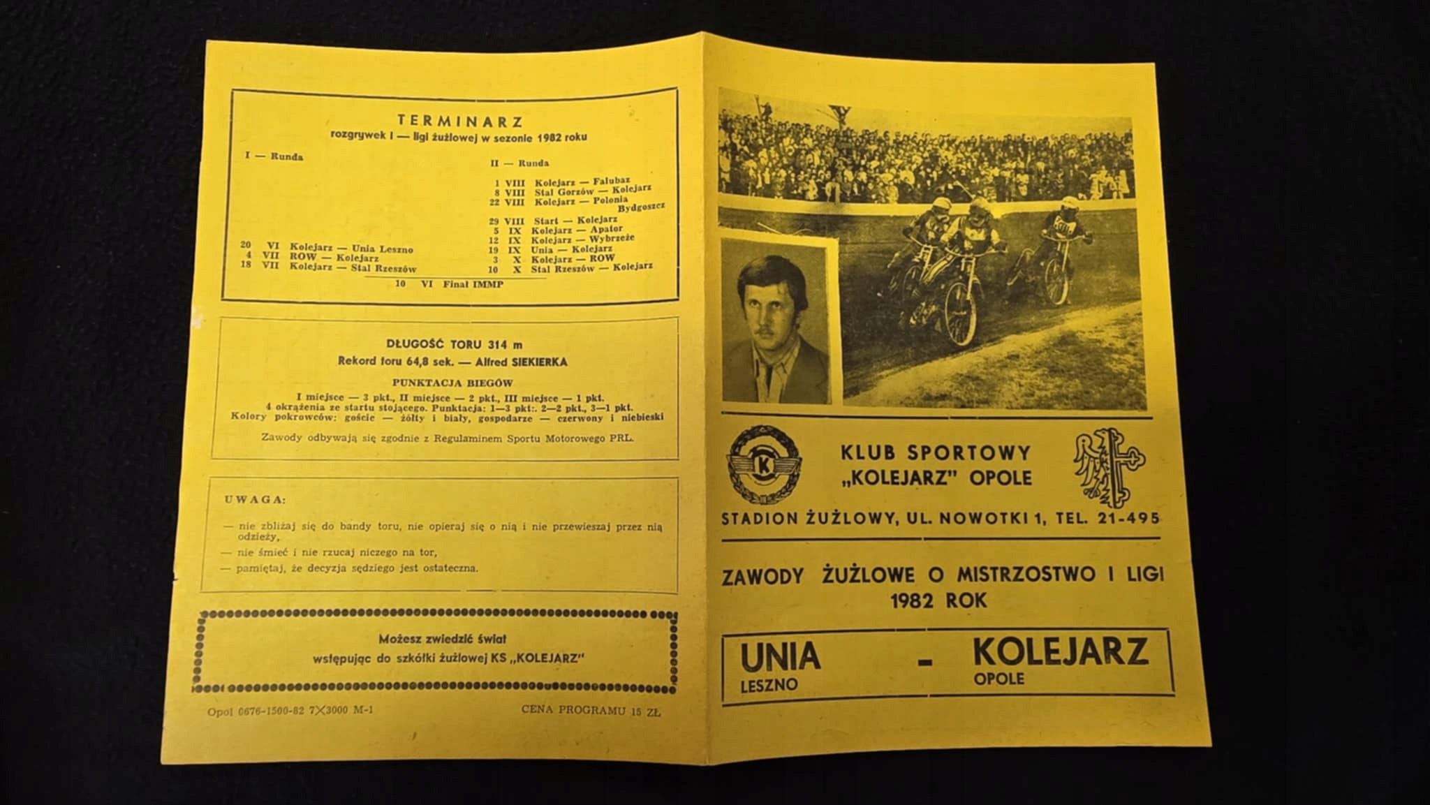 1982 UNIA LESZNO KOLEJARZ OPOLE MISTRZOSTWO I LIGI