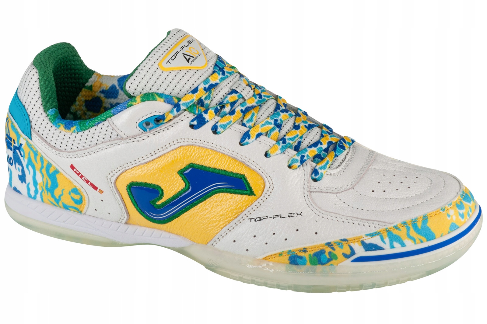 Joma Top Flex 2452 In [44] Pánské kožené sálové boty, bílá barva