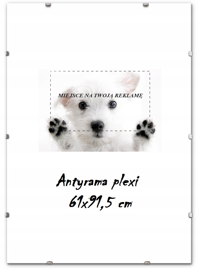 ANTYRAMA 61x91,5 cm W BIAŁYM ETUI, RAMKA NA PLAKAT Model ANTYRAMA 61x91,5
