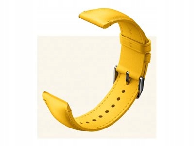 Xiaomi Watch Strap Chrome Yellow Leather Adjustable to fit wrist si