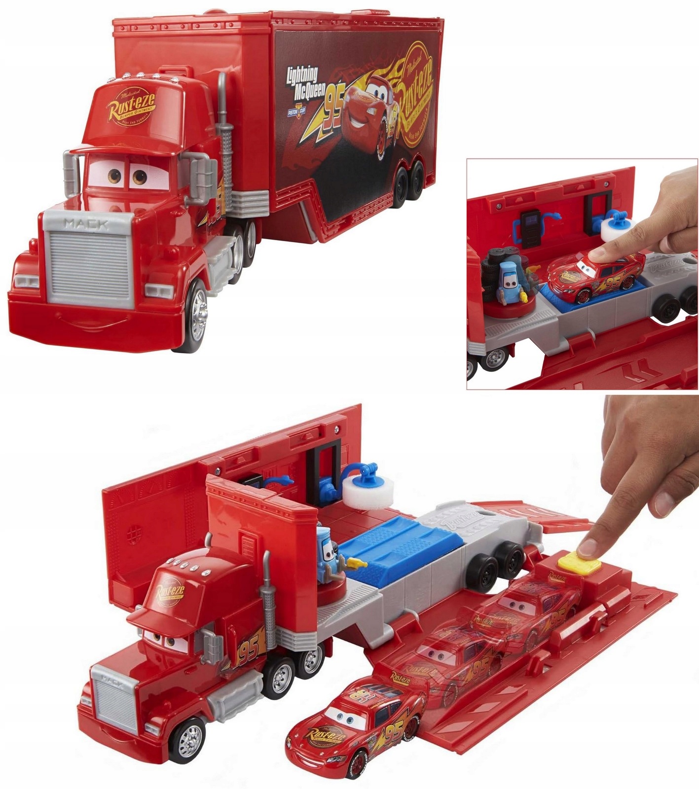 Disney Pixar Auta Maniek Transporter z wyrzutnią Transformujący 2w1 HDC75