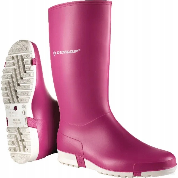 

Kalosze Damskie Różowe Dunlop Gumowce Gumiaki Top