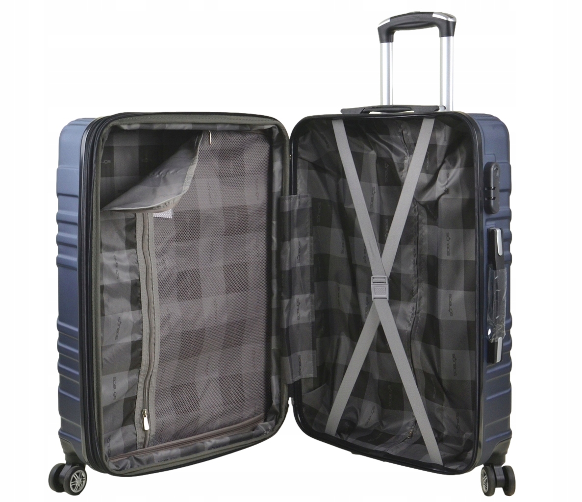 DUŻA WALIZKA PODRÓŻNA ABS SUNBAG - MODEL 8082 Zestaw nie