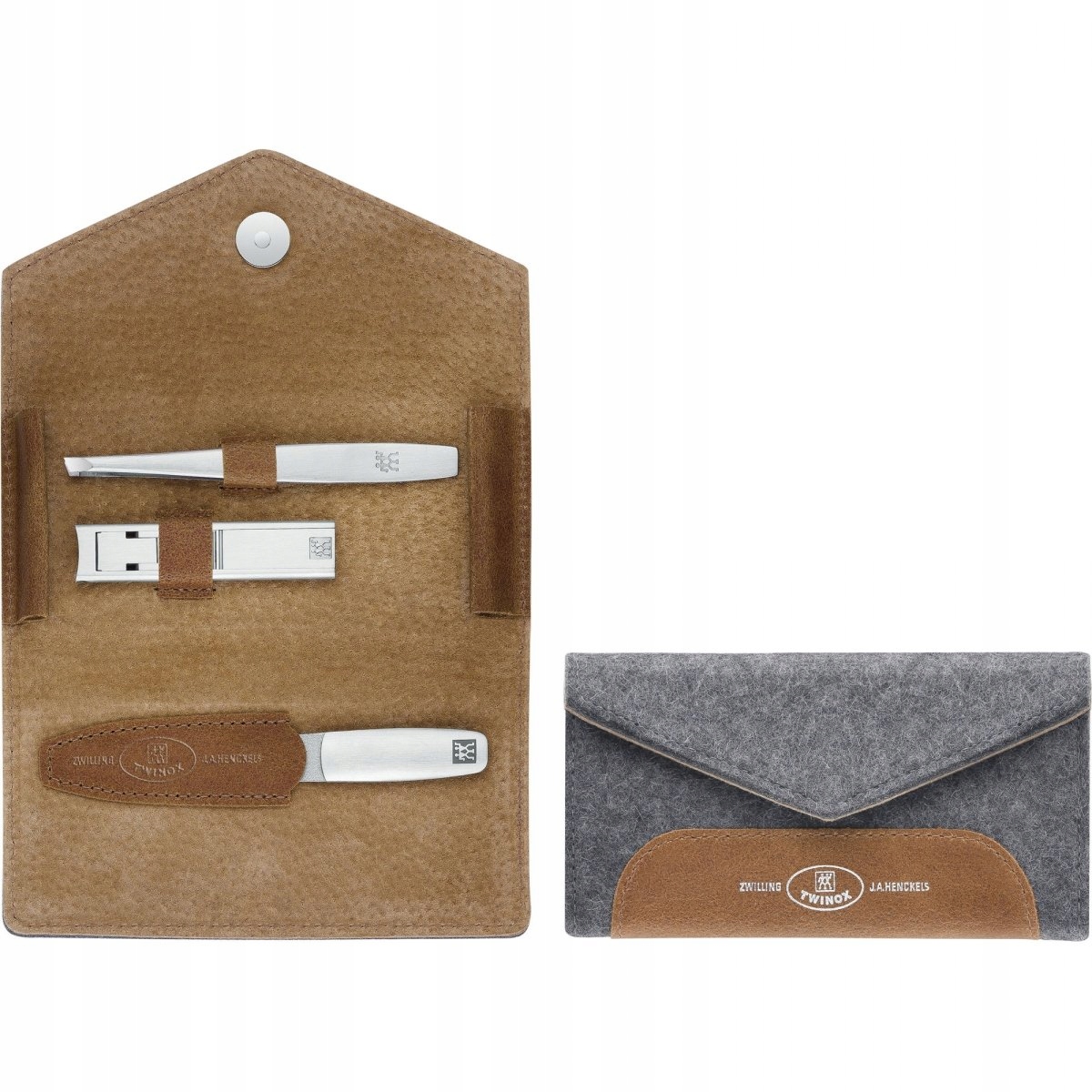 Cestovní sada Šedé plstěné Pouzdro, 3 prvky Twinox Zwilling