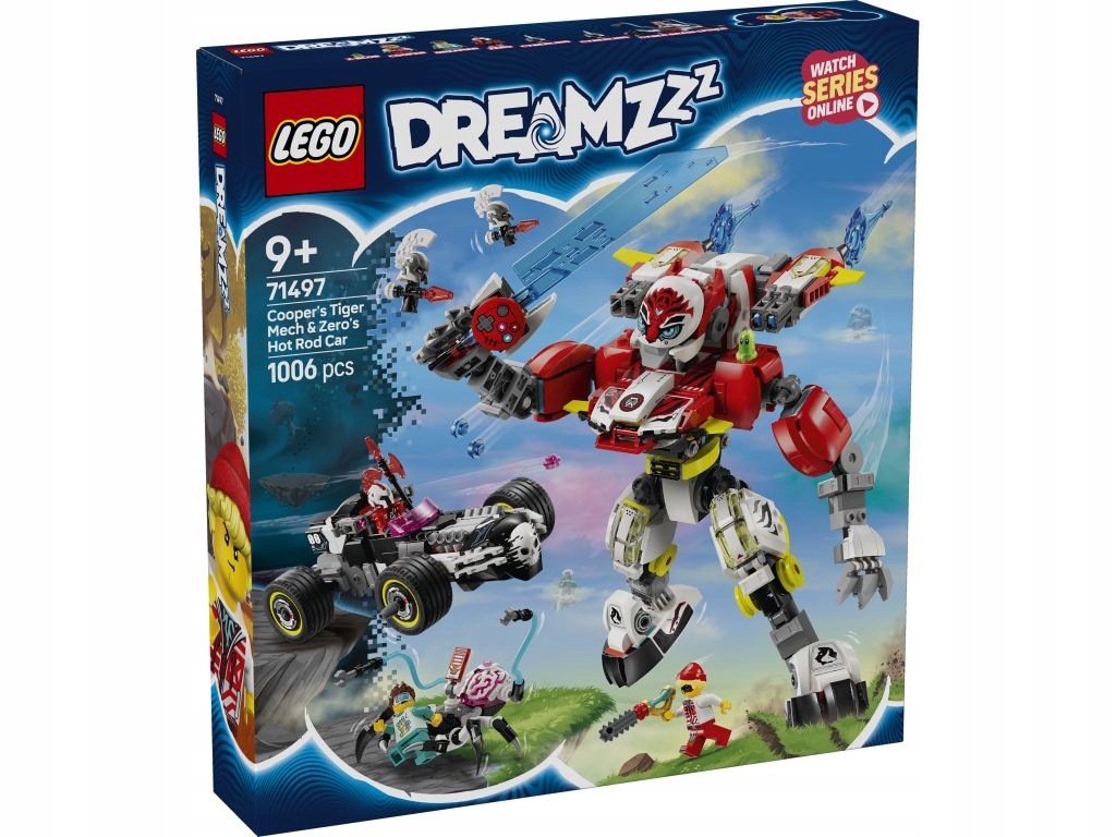 Lego 71497 Dreamzzz Tygří mech Coopera a hot rod Zero