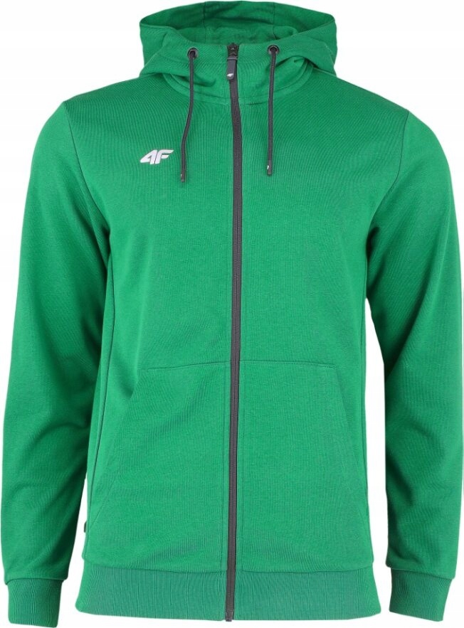 4F BLUZA Z KAPTUREM ROZPINANA BAWEŁNA BLM004B ZIELONA r. M