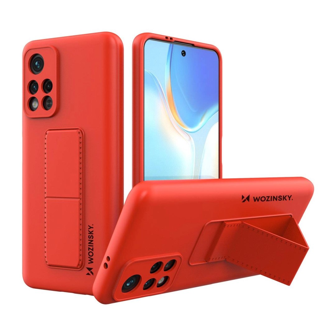 Wozinsky Kickstand Case silikonowe etui z podstawką etui Xiaomi Redmi 10 cz