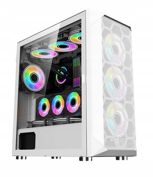 1stCOOL MiddleTower Wind Storm White, E-atx, USB3.0 set 4x Argb fan ML…