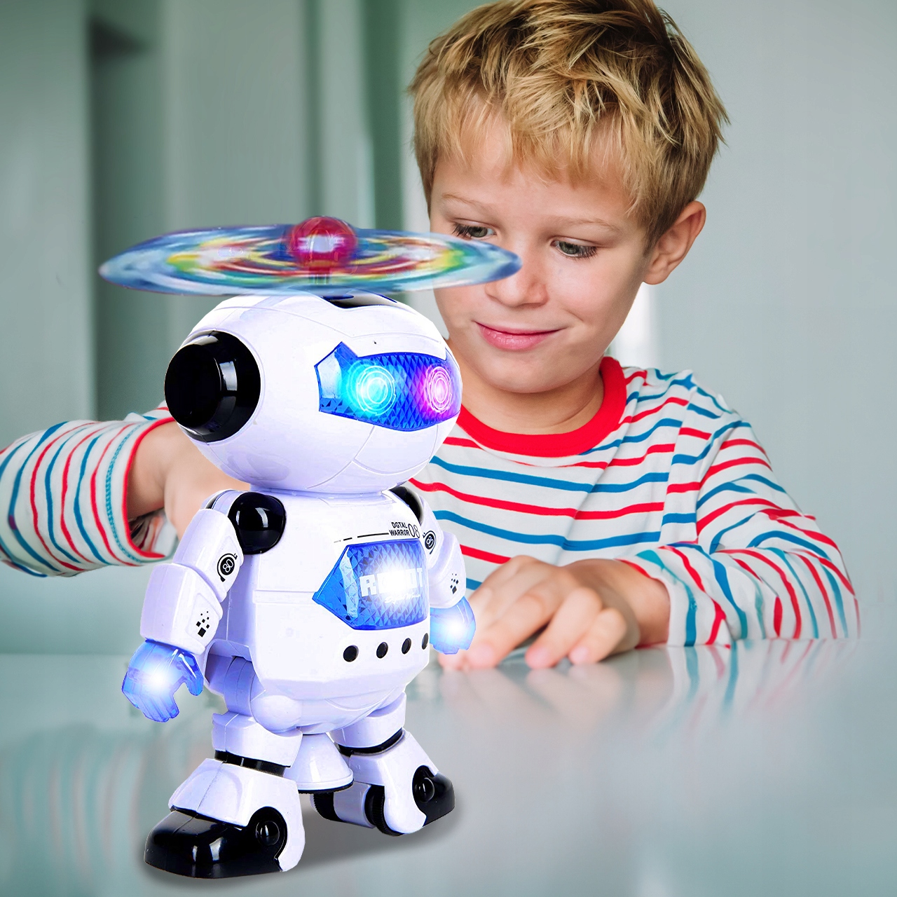 ROBOT INTERAKTYWNY TAŃCZĄCY NA BATERIĘ DLA DZIECI KOSMITA OBRÓT 360 STOPNI Bohater brak