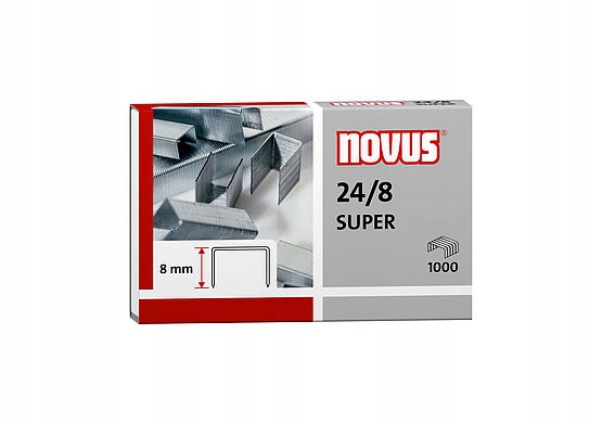 

Zszywki Novus 24/8 Din 1000szt dł. nóżki 8mm