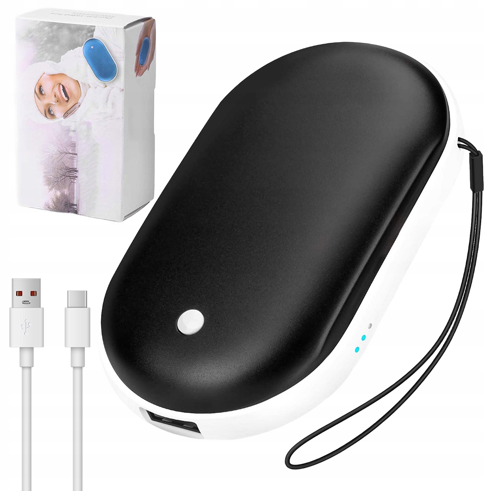 Elektryczny Pogrzewacz Do Rąk Dłoni Stóp Grzejące Powerbank 2W1 5200 Mah