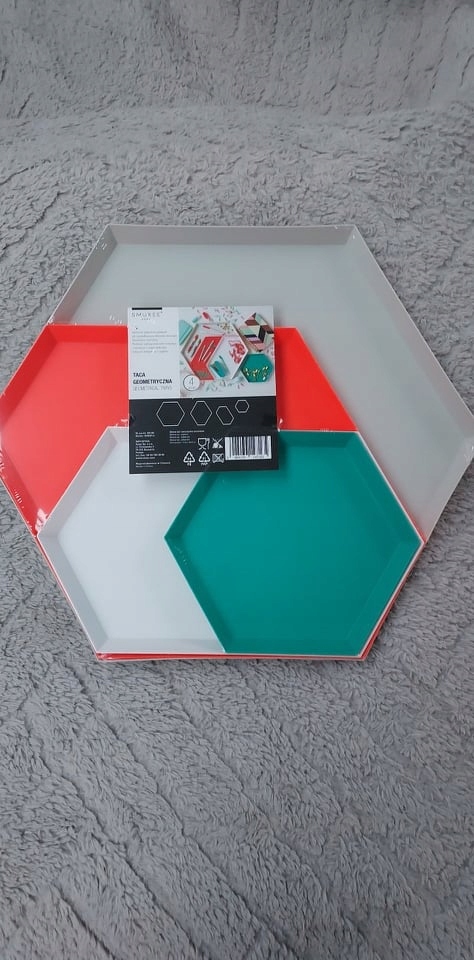 

Tace Geometryczne 4szt Taca z talerzami przystawki
