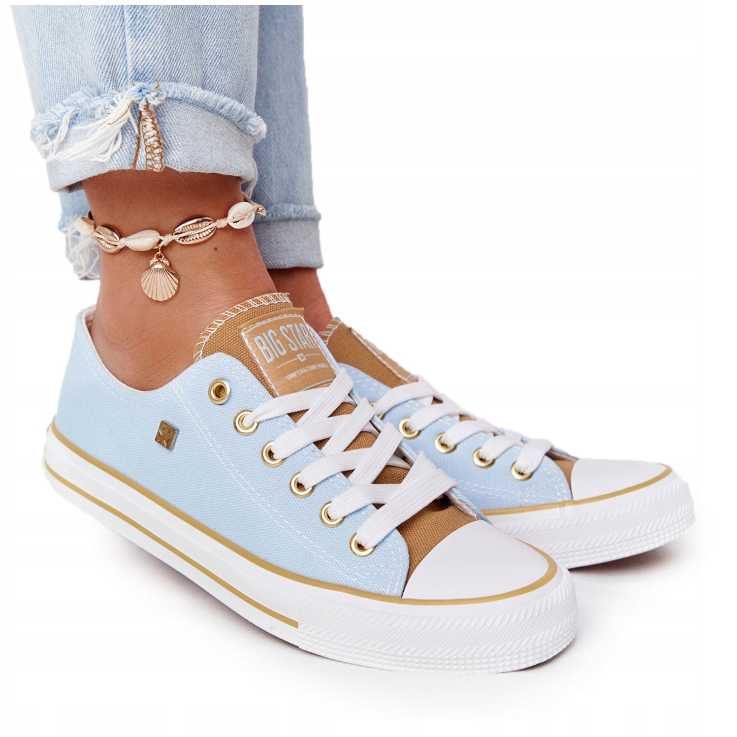 

Damskie Trampki Big Star HH274457 Niebieskie 37