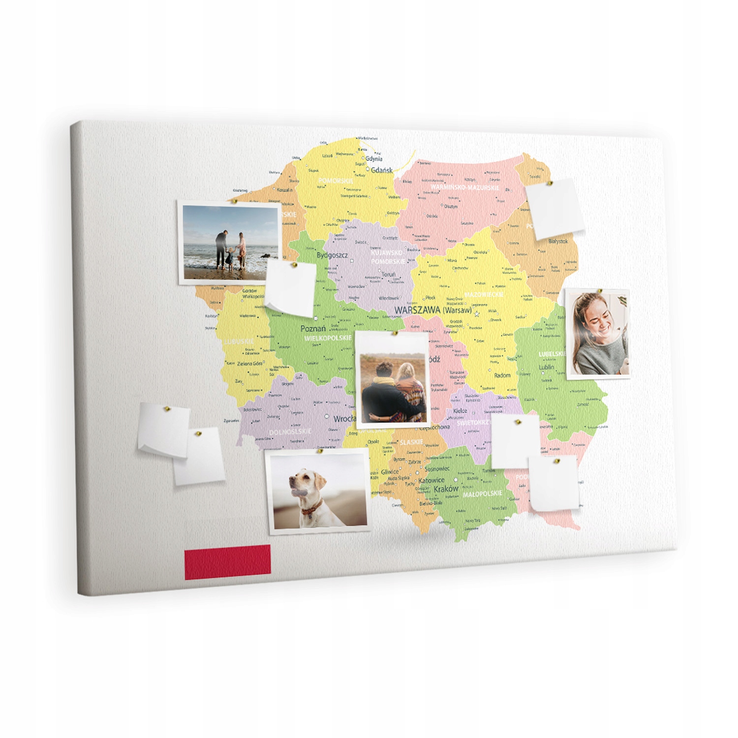 Dekorativní obraz Plnící funkci tabule Mapa Polský 120 x 80 cm připínáčky