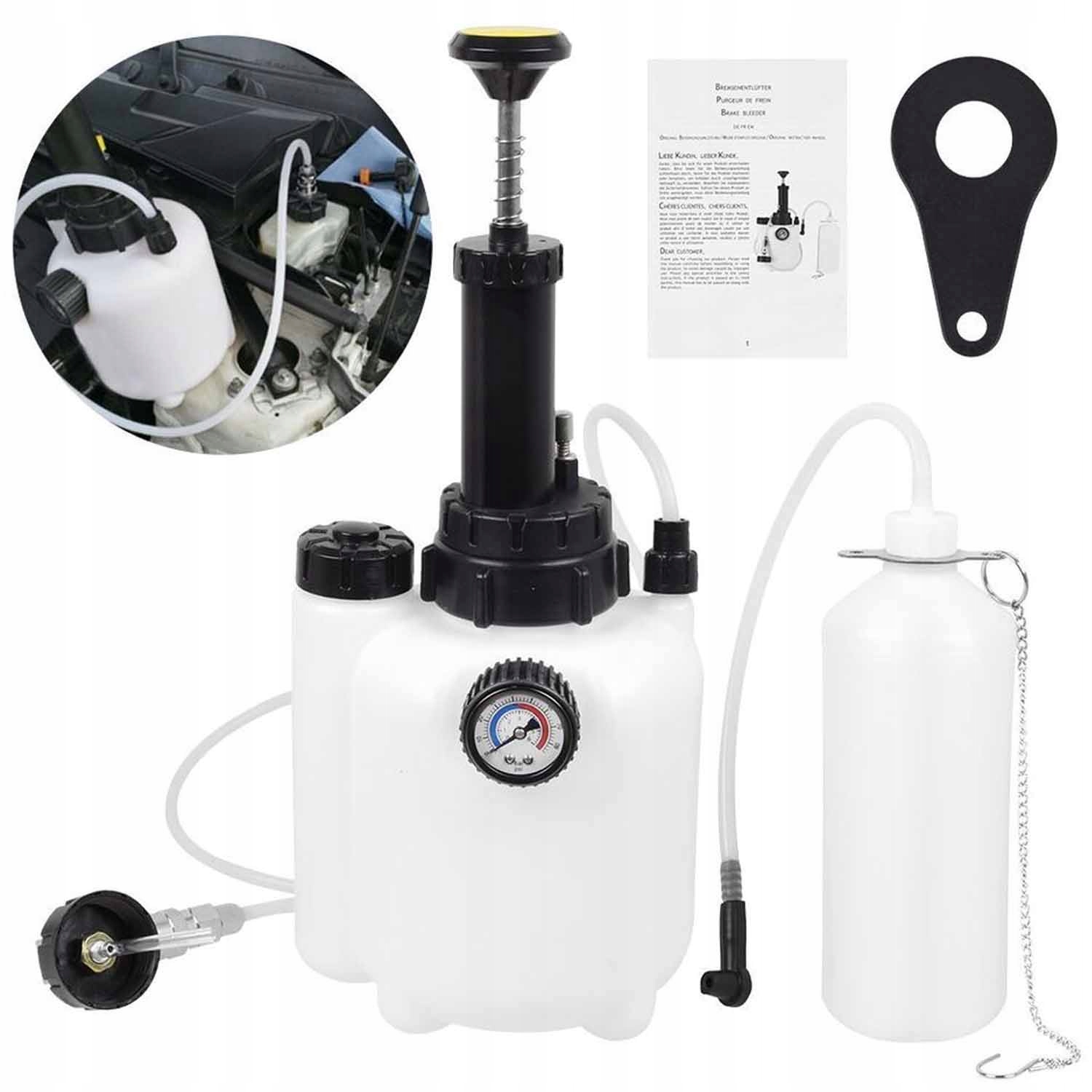 Sada Pro Odvzdušňování Brzd Pro Výměnu Kapaliny 3L+1L