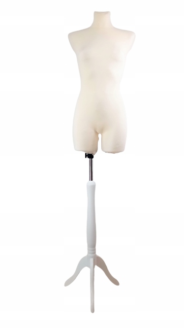 Krejčovská figurína 34/36 Ecru krémová xs dlouhý stojan bílá